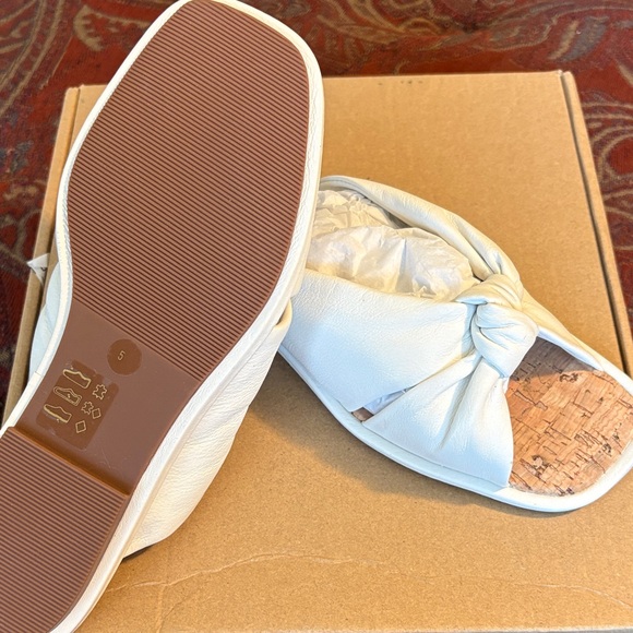 Franco Sarto White Knotted Sandals - Picture 5 of 5